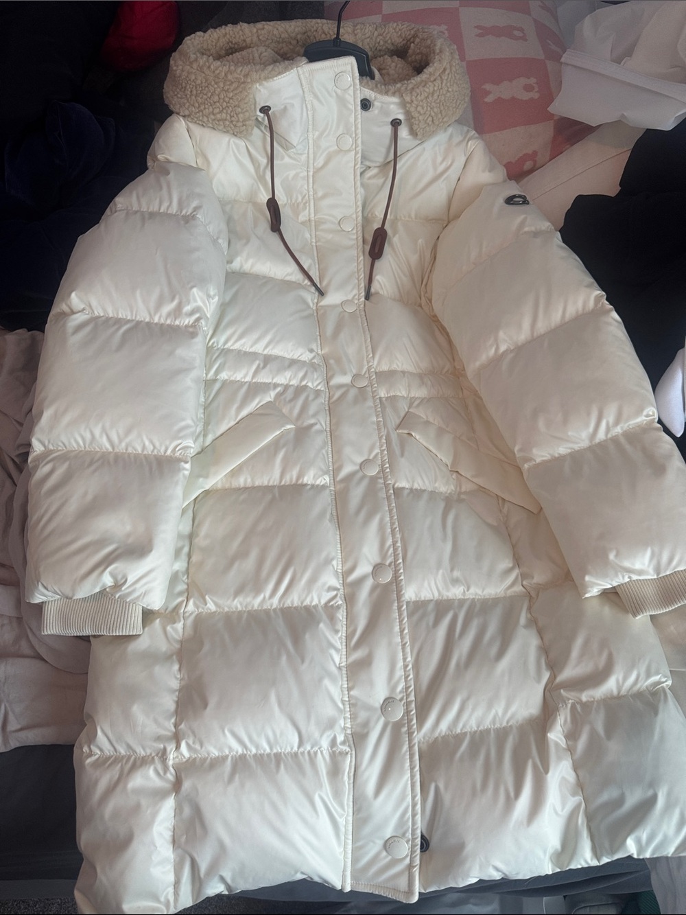 Coach Puffer Coat with Sherpa Hood nwt